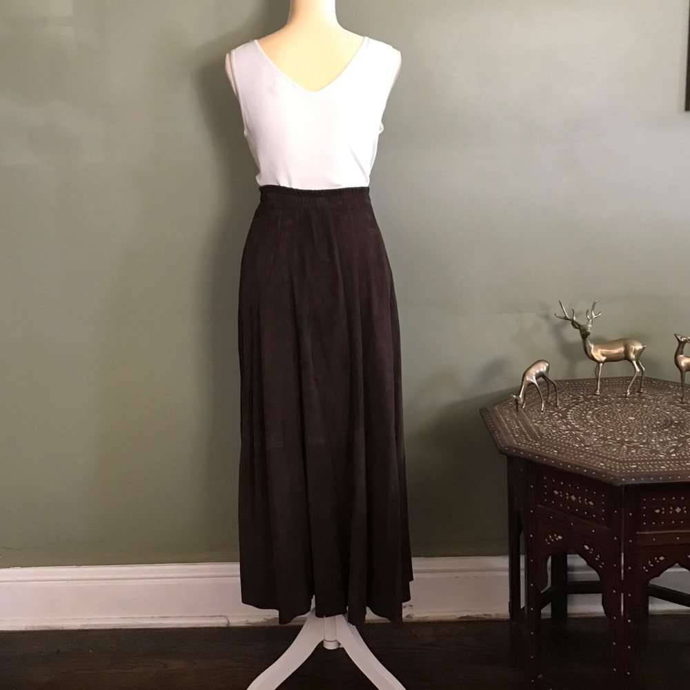 100% Leather Maxi Skirt Vintage